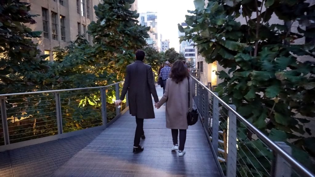 Highline Park, gente paseando