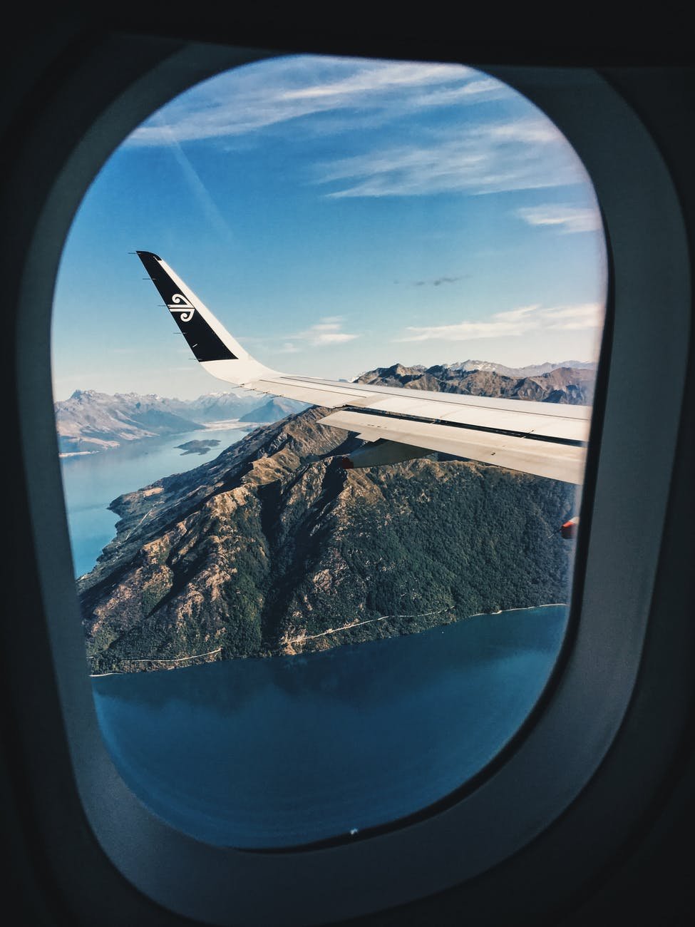 white airplane window
