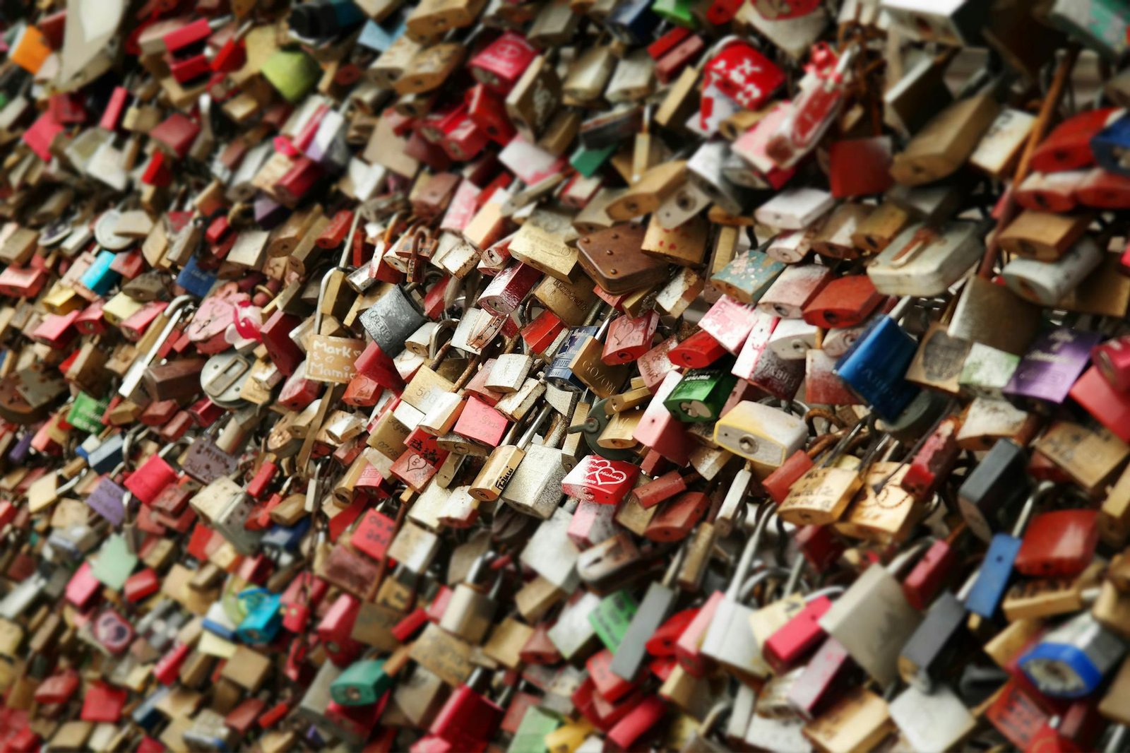 red brown wishing locks during daytime