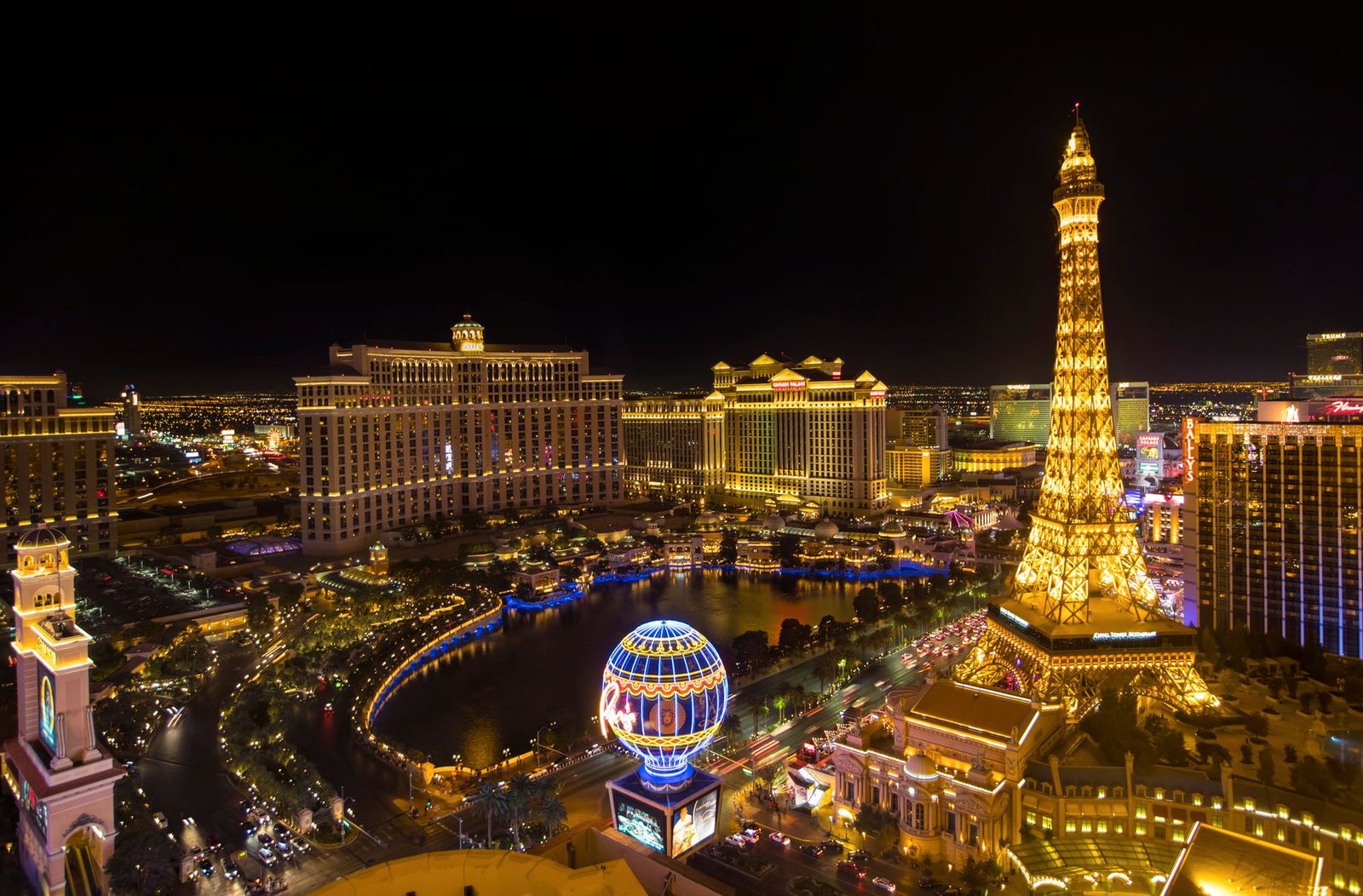iconic las vegas strip at night